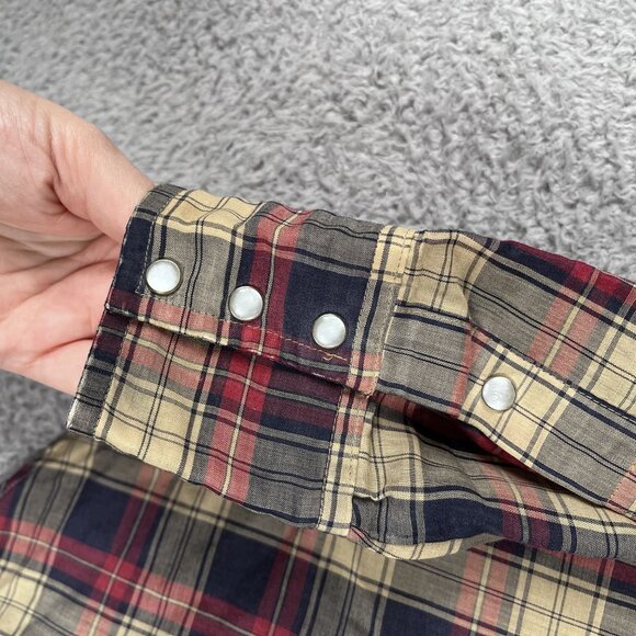 VTG Sears Western Wear Mens Pearl Snap Button Down Shirt Sz Medium (15-15.5) - Picture 3 of 6